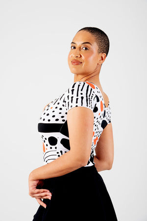 Reversible Full Length Top Tee in Cuppa - Manners London