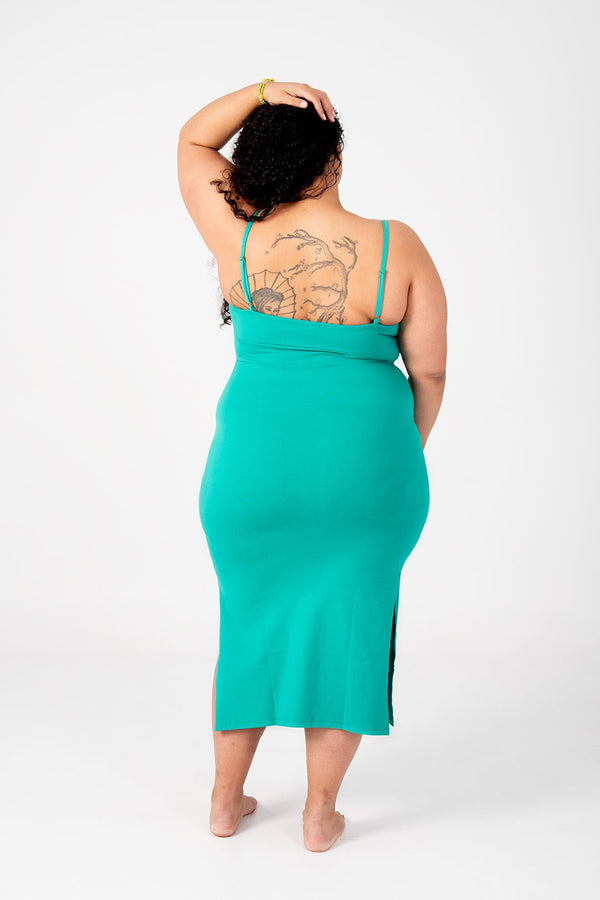 Saffi Midi Dress In Teal - Manners London