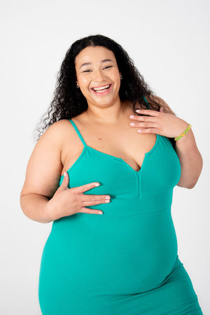 Saffi Midi Dress In Teal - Manners London