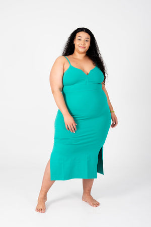 Saffi Midi Dress In Teal - Manners London
