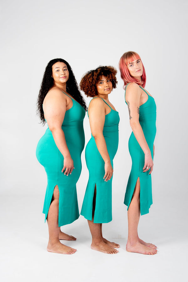 Saffi Midi Dress In Teal - Manners London