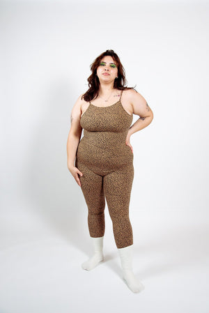 Santai Jumpsuit in Classic Leopard - Manners London