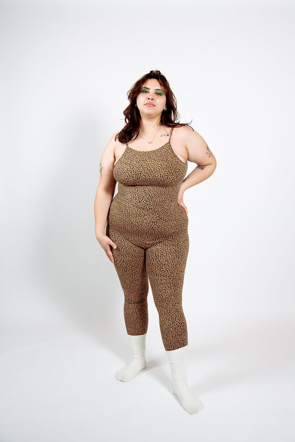 Santai Jumpsuit in Classic Leopard - Manners London