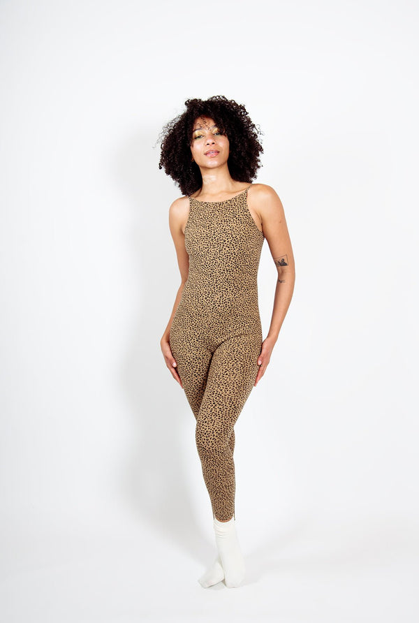 Santai Jumpsuit in Classic Leopard - Manners London