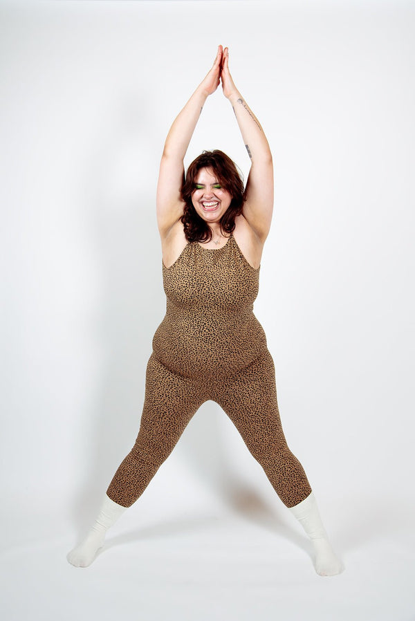 Santai Jumpsuit in Classic Leopard - Manners London