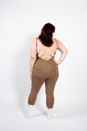 Santai Jumpsuit in Classic Leopard - Manners London