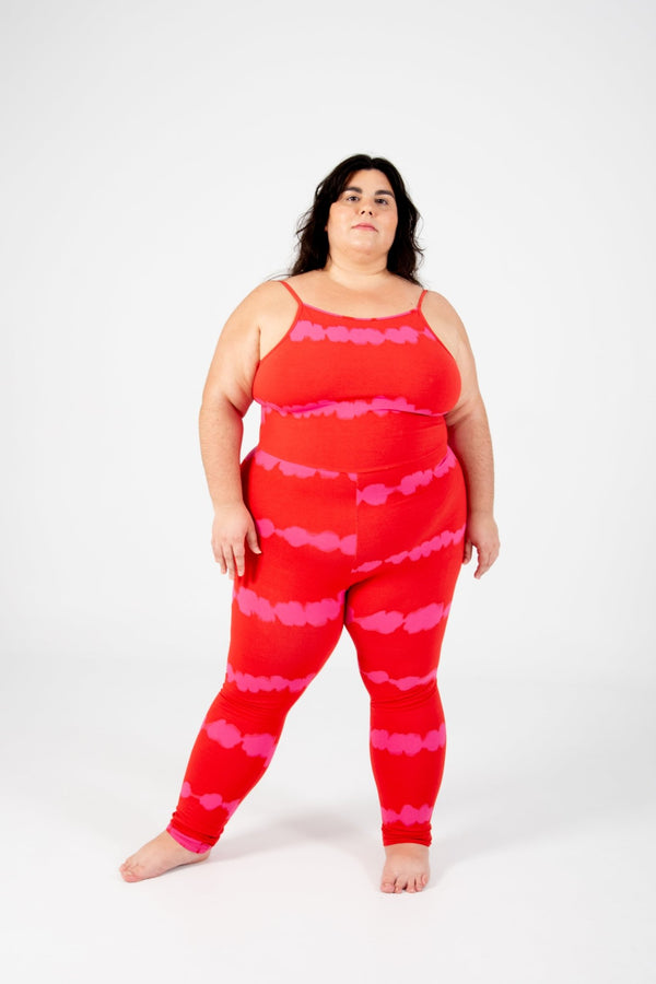 Santai Jumpsuit Tall in Blot Red - Manners London