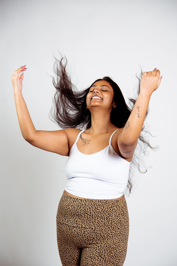 Scoop Crop Vest in White - Manners London