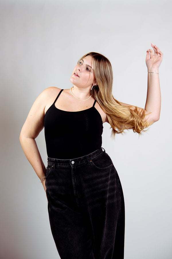 Scoop Full Length Vest in Black - Manners London