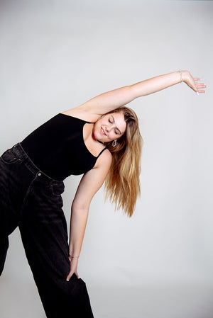 Scoop Full Length Vest in Black - Manners London