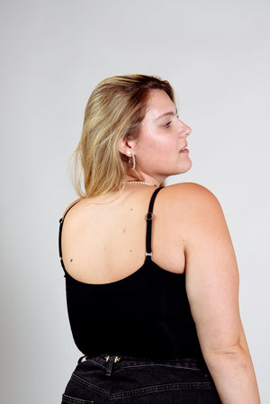 Scoop Full Length Vest in Black - Manners London