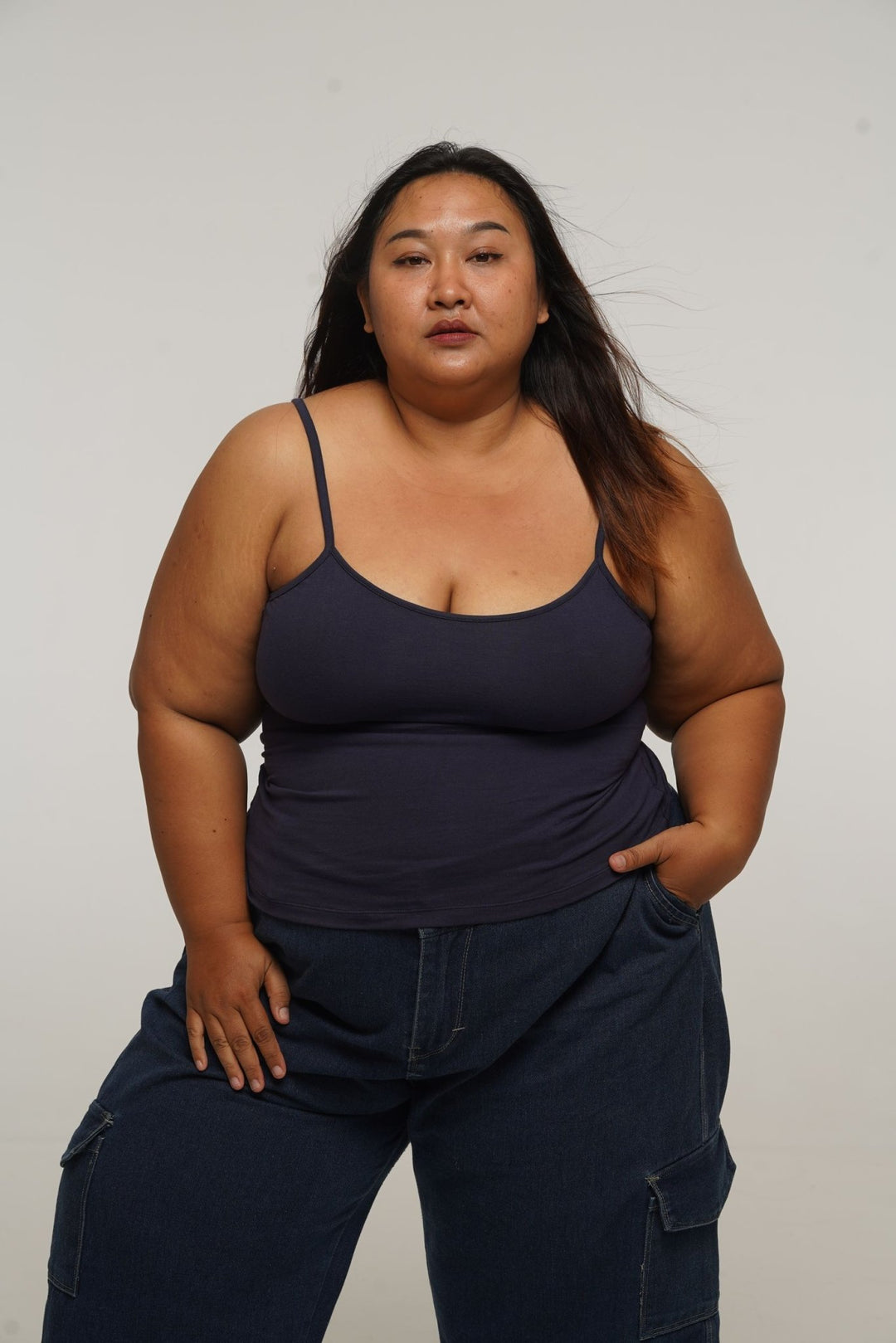 Scoop Full Length Vest in Navy - Manners London