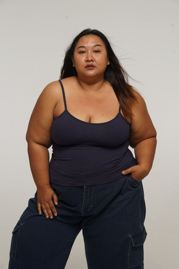 Scoop Full Length Vest in Navy - Manners London