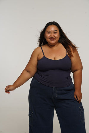 Scoop Full Length Vest in Navy - Manners London