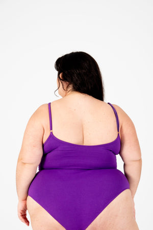 Scoop Vest Bodysuit in T.Purple - Manners London