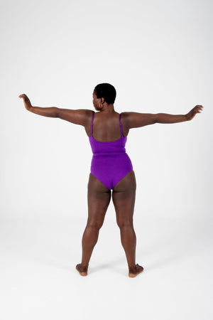 Scoop Vest Bodysuit in T.Purple - Manners London