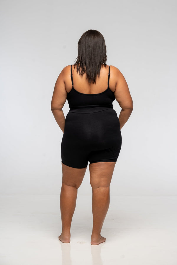 Scoop Vest Playsuit in Black - Manners London