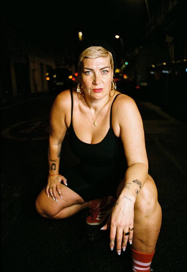 Scoop Vest Playsuit in Black - Manners London