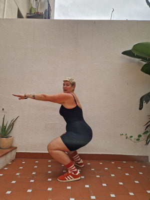 Scoop Vest Playsuit in Black - Manners London