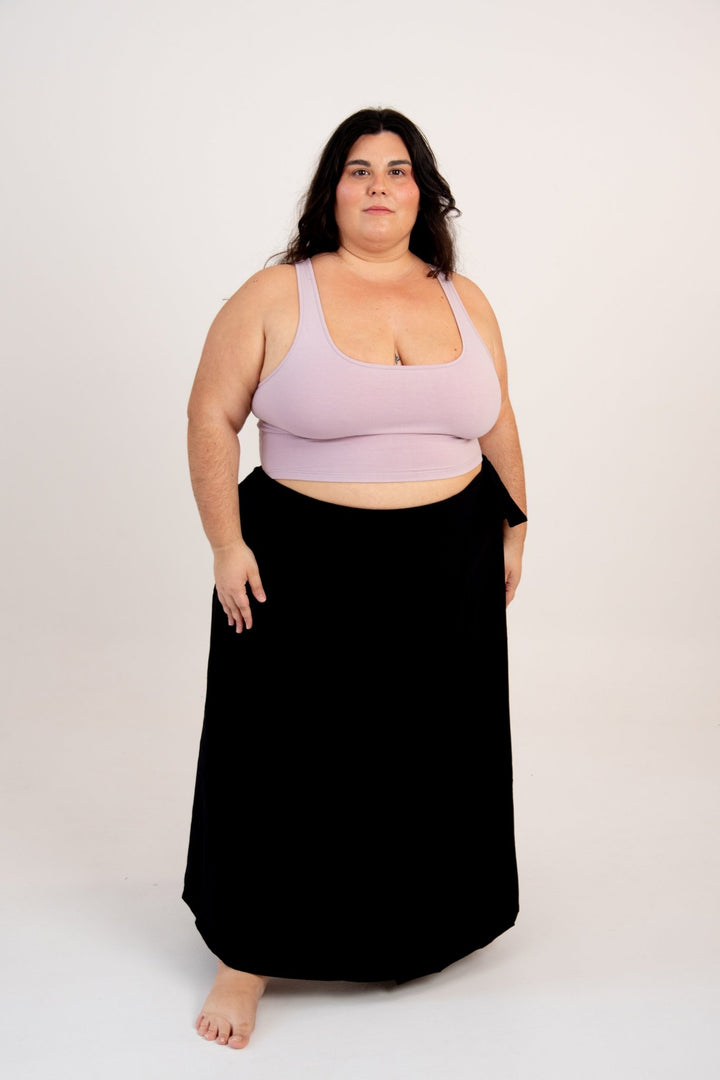 Shinni Neck Crop Tank Top In Violet Ice - Manners London