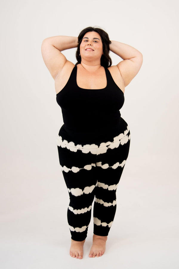 Shinni Neck Full Length Tank Top In Black - Manners London