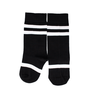 Sox in Black with White Stripes - Manners London