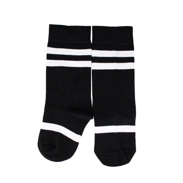 Sox in Black with White Stripes - Manners London