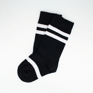 Sox in Black with White Stripes - Manners London