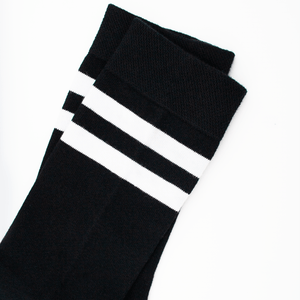 Sox in Black with White Stripes - Manners London