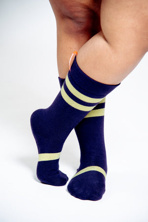 ⁠⁠Sox in Eclipse with Green Haze Stripe - Manners London