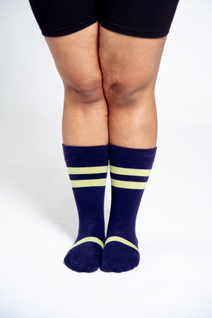 ⁠⁠Sox in Eclipse with Green Haze Stripe - Manners London