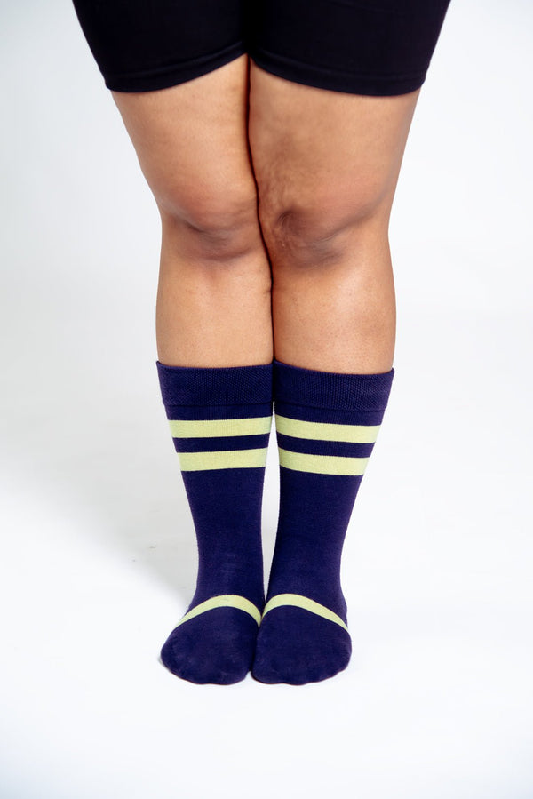 ⁠⁠Sox in Eclipse with Green Haze Stripe - Manners London