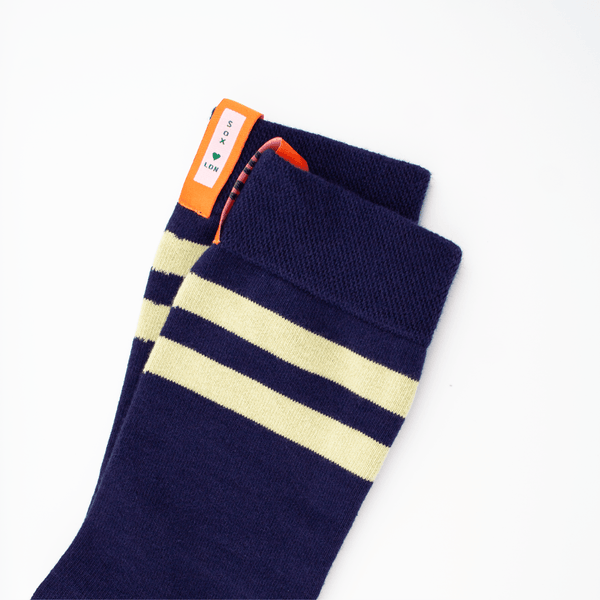 ⁠⁠Sox in Eclipse with Green Haze Stripe - Manners London