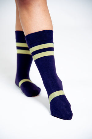 ⁠⁠Sox in Eclipse with Green Haze Stripe - Manners London