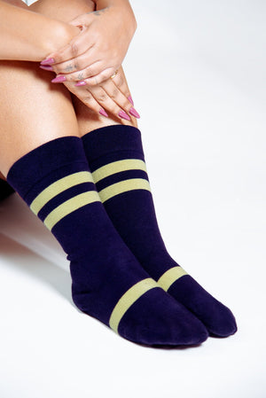 ⁠⁠Sox in Eclipse with Green Haze Stripe - Manners London