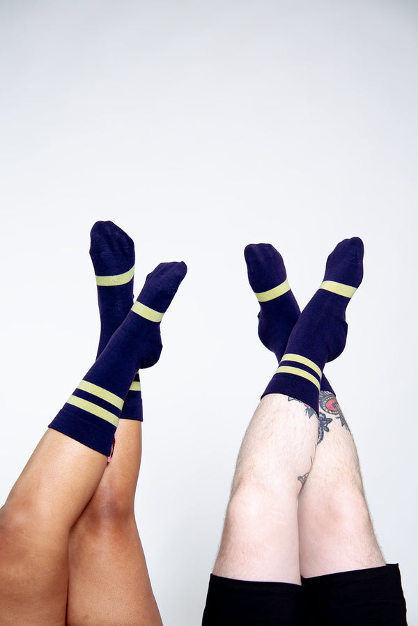 ⁠⁠Sox in Eclipse with Green Haze Stripe - Manners London