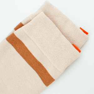 Sox in ⁠Latte with Caramel Stripe - Manners London