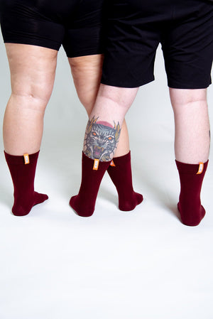 Sox in ⁠Tawny Port with label - Manners London