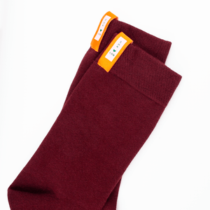 Sox in ⁠Tawny Port with label - Manners London