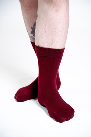 Sox in ⁠Tawny Port with label - Manners London