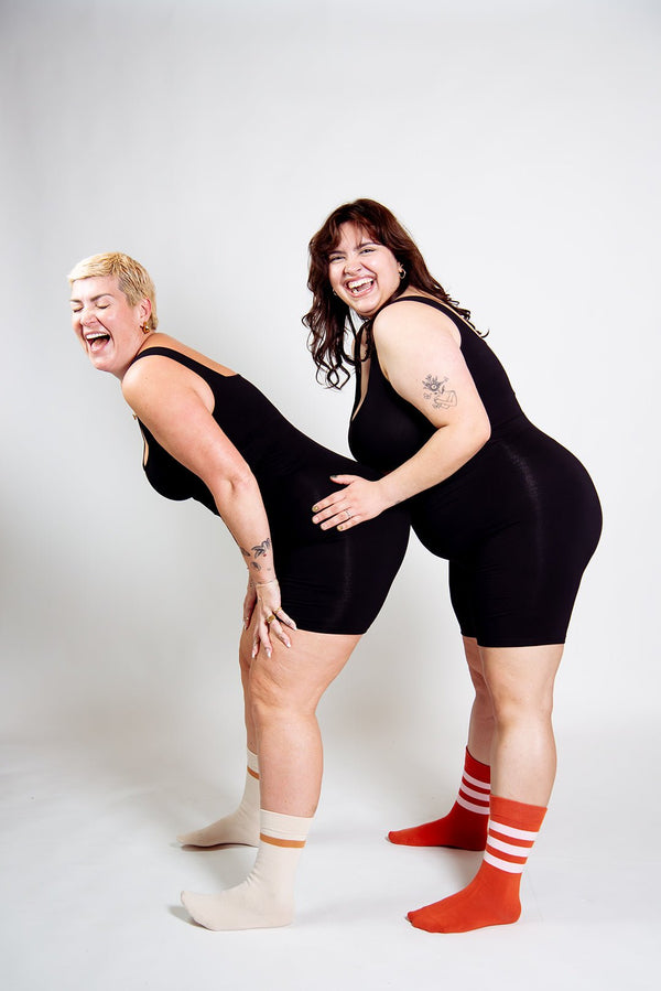 Square Neck Playsuit in Black - Manners London