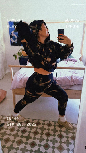 Super High Waist Tib Pant in Acid Wash - Manners London