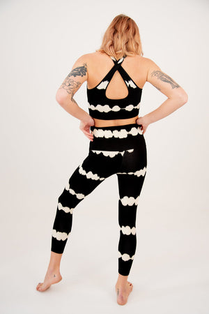 Super High Waist Tib Pant In Blot Black - Manners London