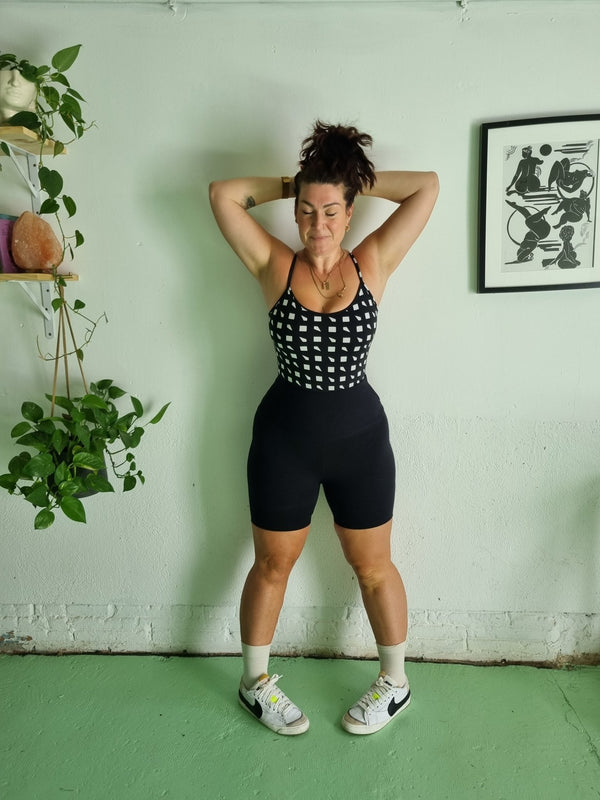 Super High Waisted Tib Cycle Shorts in Black - Manners London