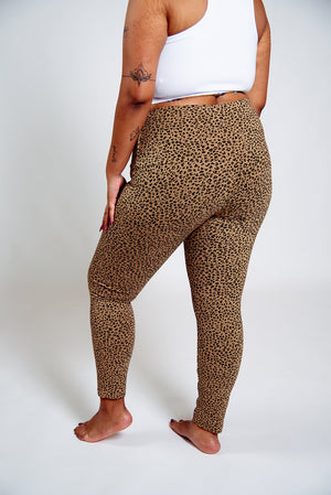 Super High Waisted Tib Pant Petite in Classic Leopard - Manners London