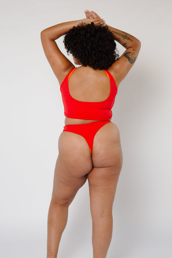 Super Support Reversible Vest Top In All The Fire - Manners London