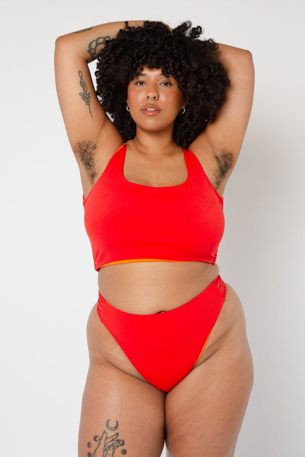 Super Support Reversible Vest Top In All The Fire - Manners London