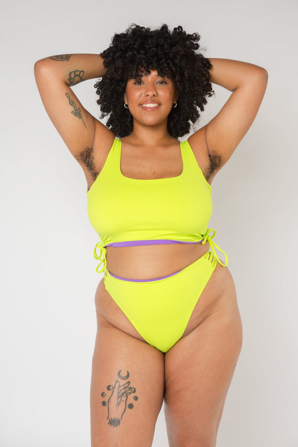 Super Support Reversible Vest Top In Grape And Apple Sours - Manners London