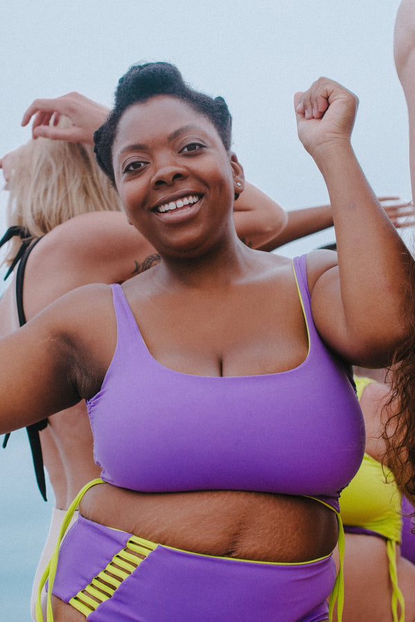 Super Support Reversible Vest Top In Grape And Apple Sours - Manners London