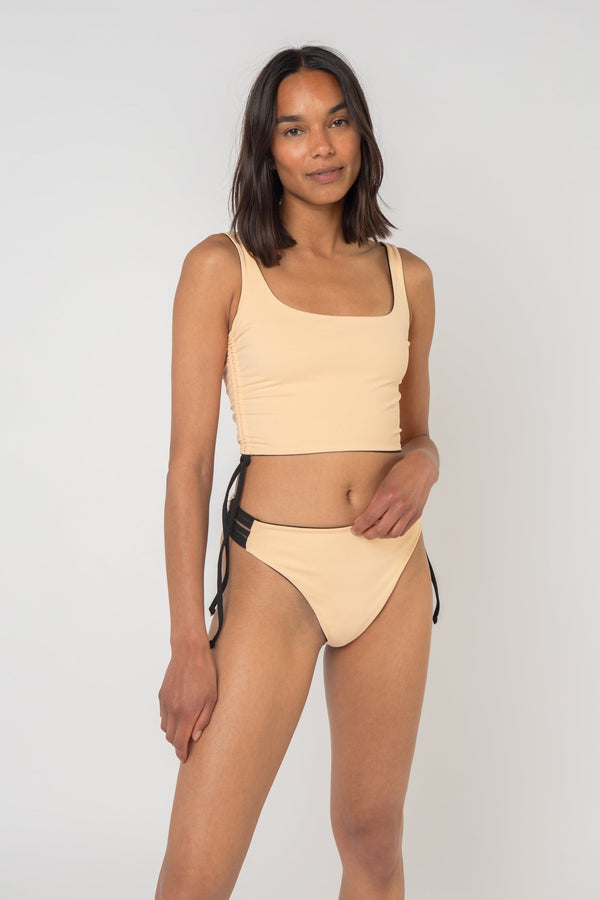 Super Support Reversible Vest Top In Peach Nights - Manners London